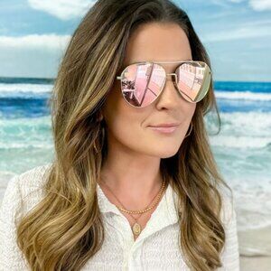 NWT RayBan Aviator RB3025 Pink Mirror Flash Ray ban Sunglasses